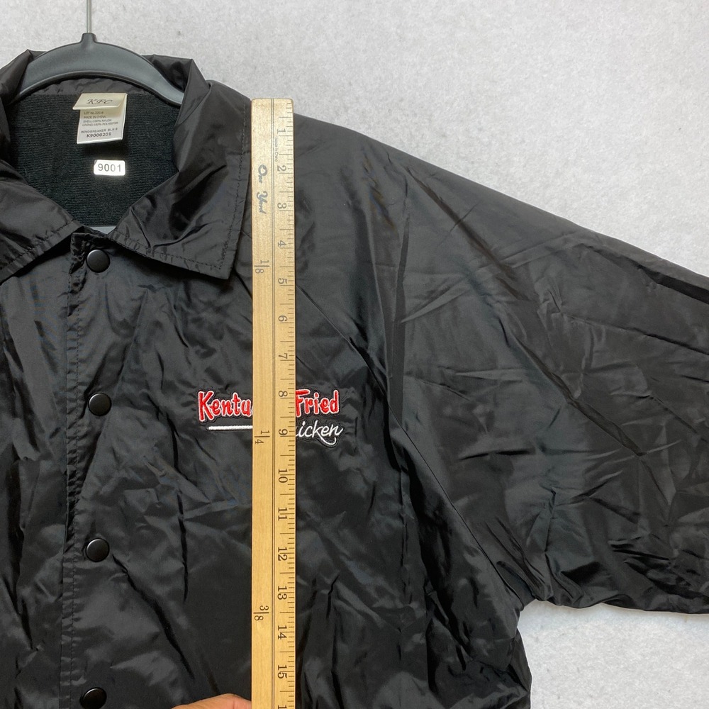 Kentucky Fried Chicken Jacket Mens Small Black Windbreaker KFC Coach - Picture 2 of 10